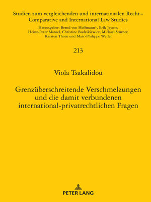 cover image of Grenzueberschreitende Verschmelzungen und die damit verbundenen international-privatrechtlichen Fragen